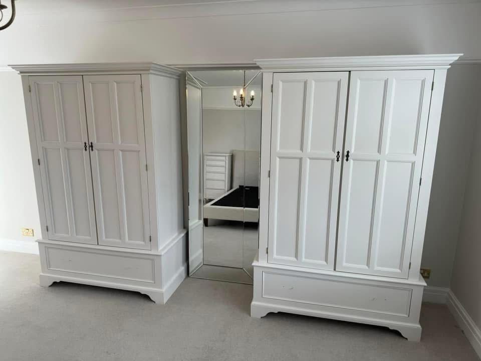 Wardrobe with new white finish